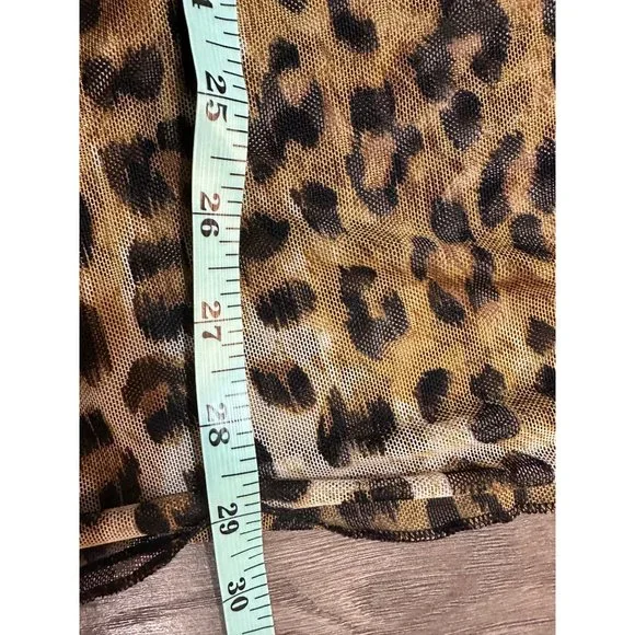 Jordan Taylor dolman sleeve swim cover up leopard print v neck small - Picture 2 of 7